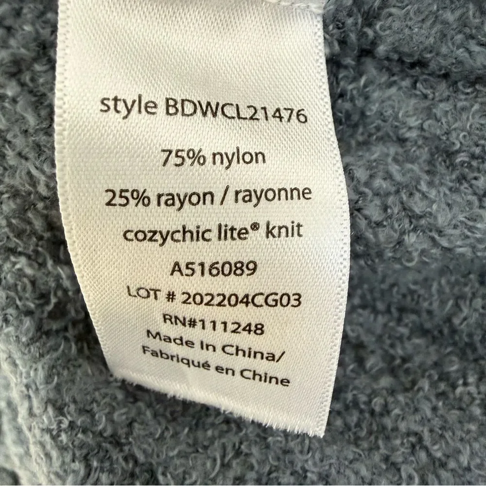 Barefoot Dreams Cozychic Lite Blue Gray Half Zip Tunic Sweater Women’s Large